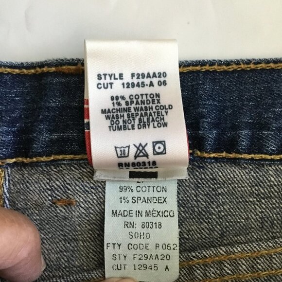 Lucky Brand Jeans Size 4-27 Flare Dungarees by Gene Montesano Soho Style F29AA20 - Picture 7 of 8